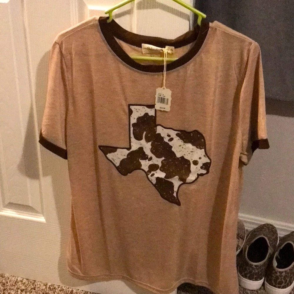 Wanderer Southern Grace Cow print Texas shirt